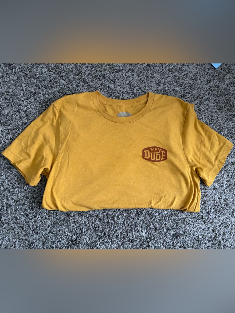 Hey Dude Mustard Yellow Logo Tee